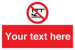 Custom Do not swim in the vicinity of piers